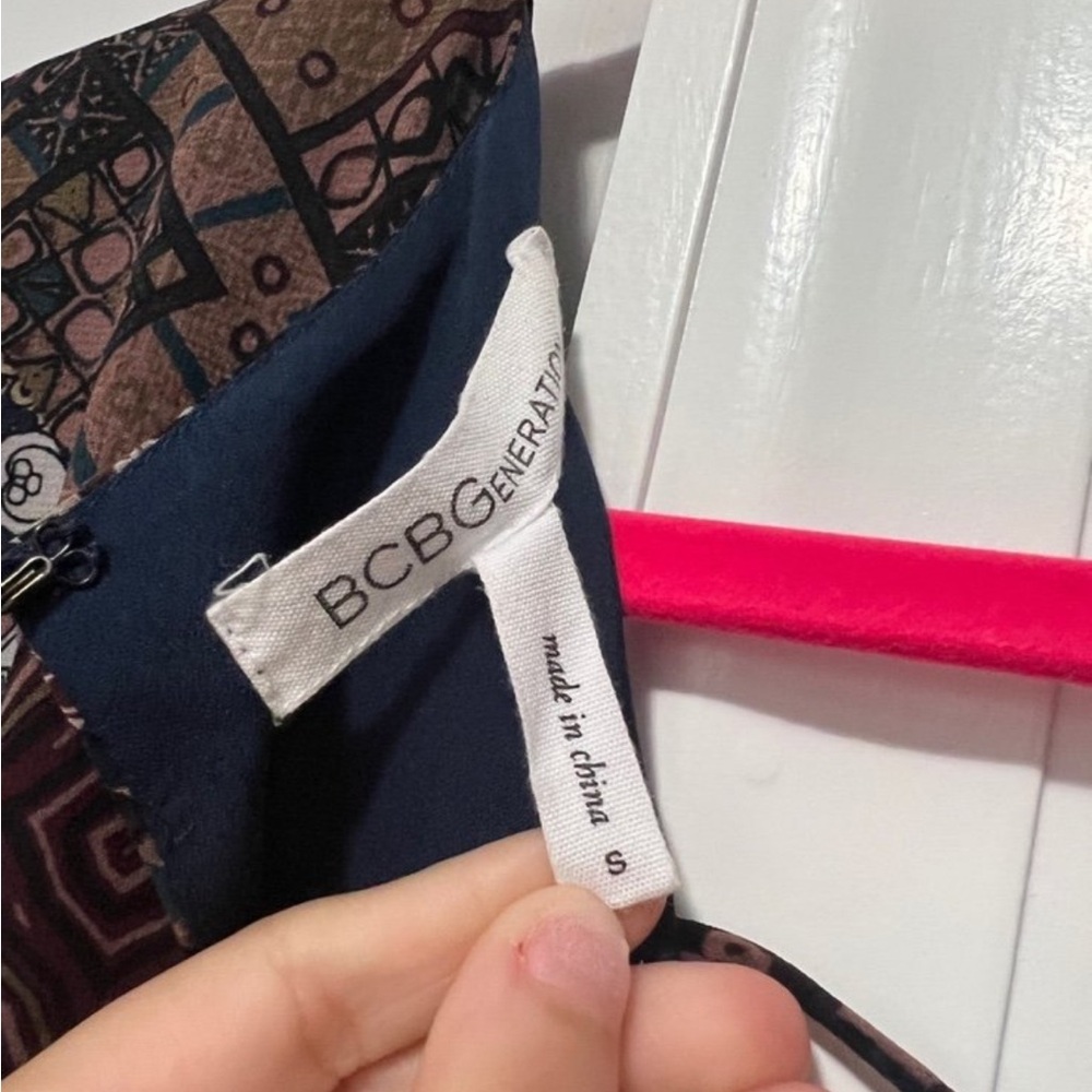 Bcbgeneration Patchwork Long Sleeve Romper - Blac… - image 3